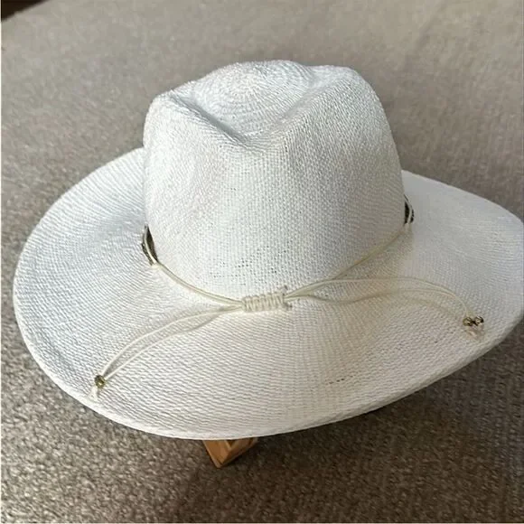 ? Free People Monte Carlo Wide Brim Straw Hat / White  display picture 3